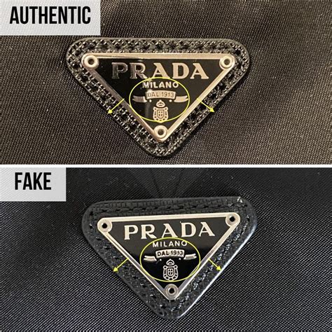 prada logo no triangle runway real or fake|prada real or real.